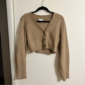h&m oat color sweater cardigan